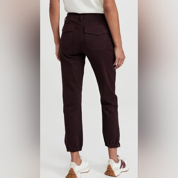 PAIGE Women's Joggers - Deep Cherry EUC Sie 28 - Waist 29 Inch - Inseam 25 - Picture 2 of 5